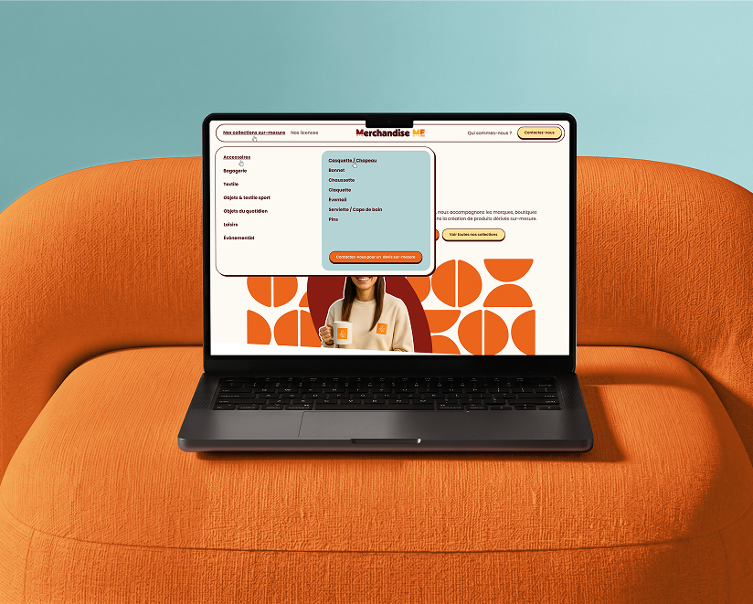 projet site web pour une entreprise de merchandisign